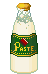 a bottle with a white subtance. The green label indicates it's book paste.