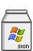 A carton with the Windows XP logo printed on it