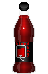A bottle filled with red liquid and a blood bag is printed on the label.