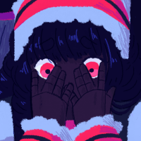 Thumbnail of Adeola looking towards the ground, covering half of her face