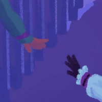 Thumbnail of Spyros's hand reaching for Adeola's