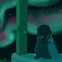 Thumbnail of Jirair watching the aurora.