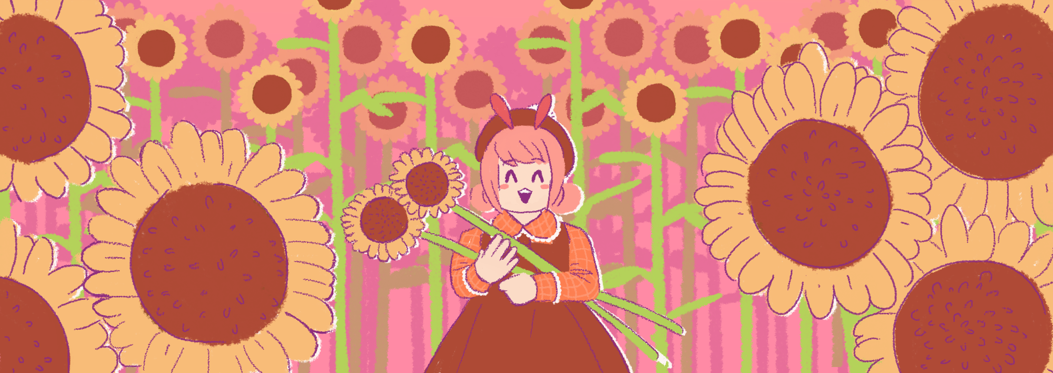 citrus standing in a sunflower field